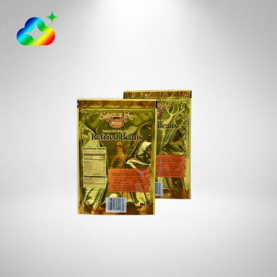 factory wholesales Laminated mylar ziplock bags coffee beans and tea herbs packaging 3 side seal bag