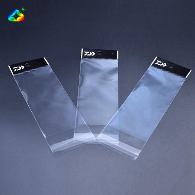 Top sale custom printing self adhesive seal transparent plastic opp header bag